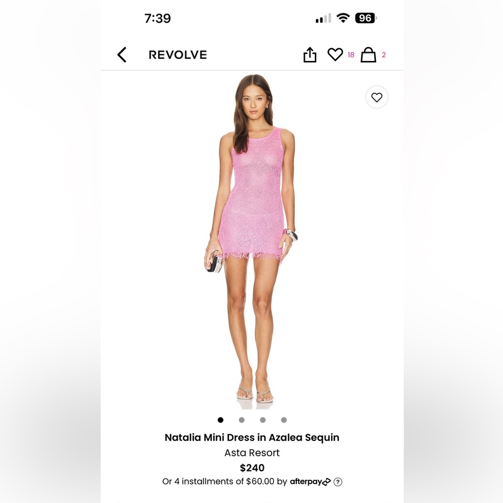 Asta resort mini dress in pink